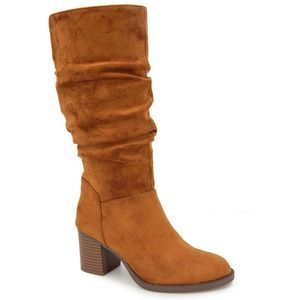 Kenneth Cole Reaction Womens Sonia Brown Faux Suede Knee-High Boots NWT